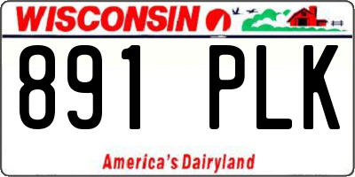 WI license plate 891PLK
