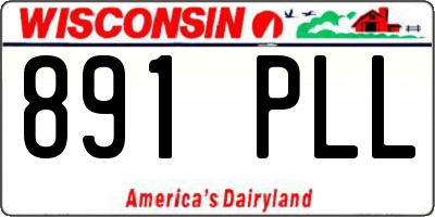 WI license plate 891PLL
