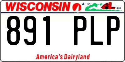 WI license plate 891PLP