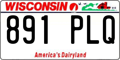 WI license plate 891PLQ