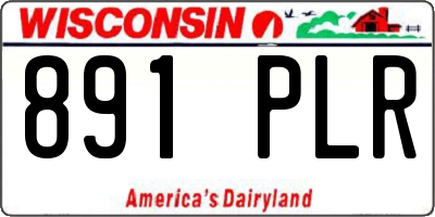 WI license plate 891PLR