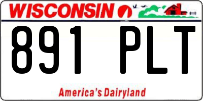 WI license plate 891PLT