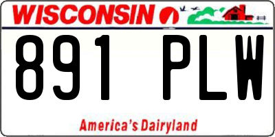 WI license plate 891PLW
