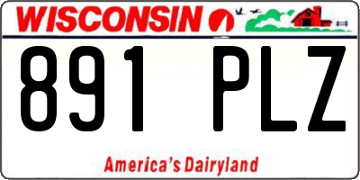 WI license plate 891PLZ