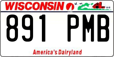 WI license plate 891PMB