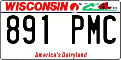 WI license plate 891PMC
