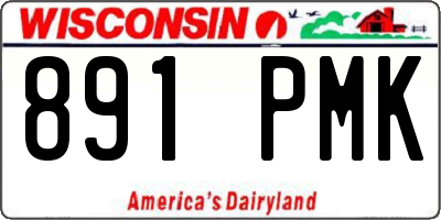WI license plate 891PMK