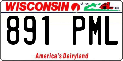 WI license plate 891PML