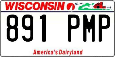 WI license plate 891PMP