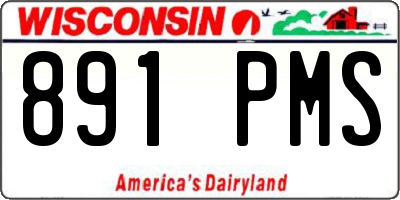 WI license plate 891PMS