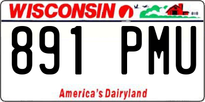 WI license plate 891PMU