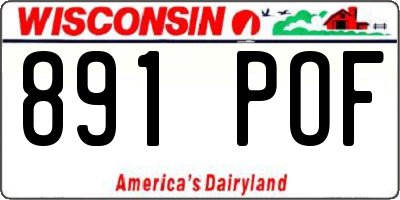 WI license plate 891POF