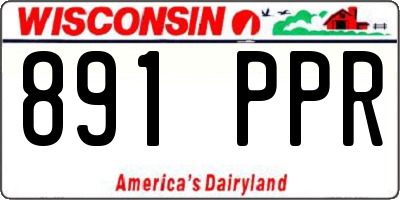 WI license plate 891PPR