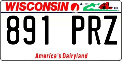 WI license plate 891PRZ