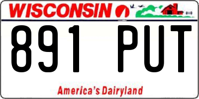 WI license plate 891PUT