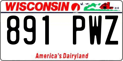 WI license plate 891PWZ