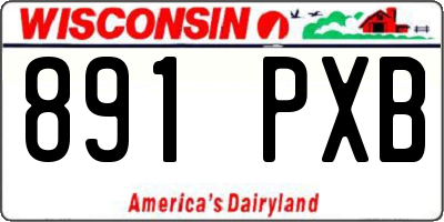WI license plate 891PXB