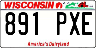 WI license plate 891PXE