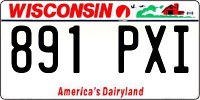 WI license plate 891PXI