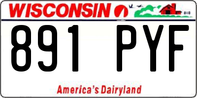 WI license plate 891PYF