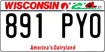 WI license plate 891PYO