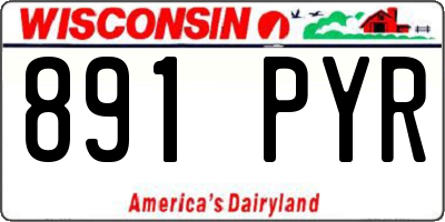 WI license plate 891PYR