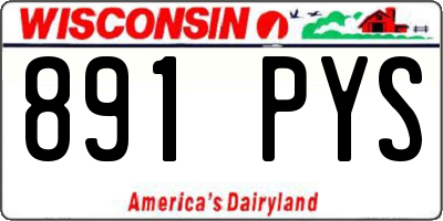 WI license plate 891PYS