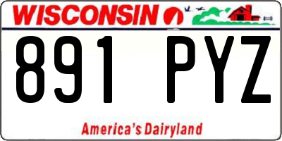 WI license plate 891PYZ