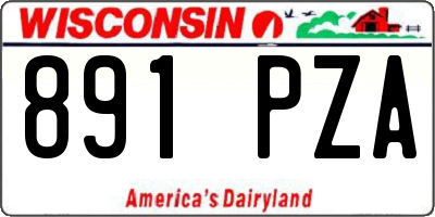 WI license plate 891PZA