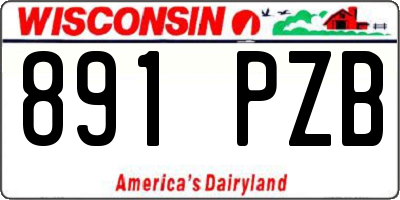 WI license plate 891PZB