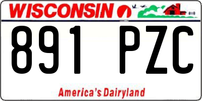 WI license plate 891PZC
