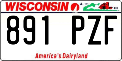 WI license plate 891PZF