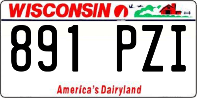 WI license plate 891PZI