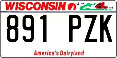 WI license plate 891PZK
