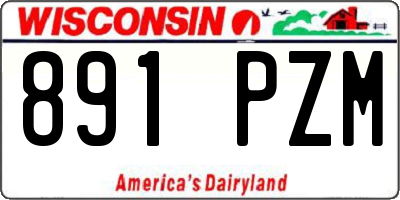 WI license plate 891PZM