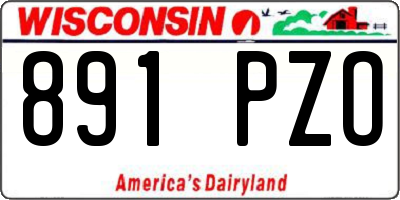 WI license plate 891PZO