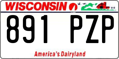 WI license plate 891PZP