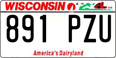 WI license plate 891PZU