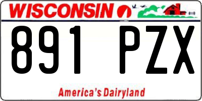 WI license plate 891PZX