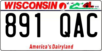 WI license plate 891QAC
