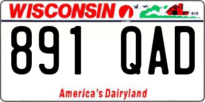 WI license plate 891QAD