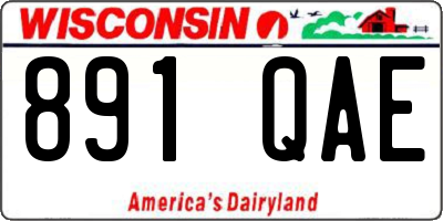 WI license plate 891QAE