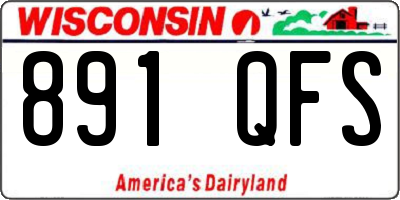 WI license plate 891QFS
