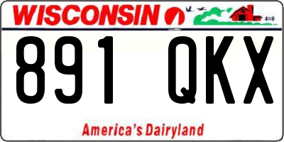 WI license plate 891QKX