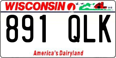 WI license plate 891QLK
