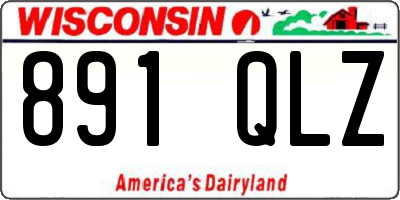 WI license plate 891QLZ