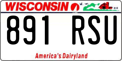 WI license plate 891RSU