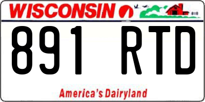 WI license plate 891RTD