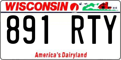 WI license plate 891RTY