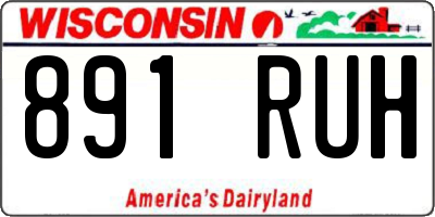 WI license plate 891RUH